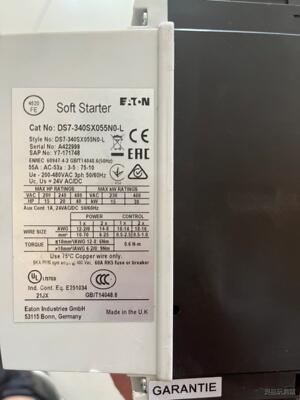 现货出一个伊顿软启动器DS7-340SX055NO-L，全新议价商品