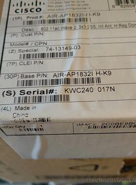 AIR-AP1832I-H-K9   全新 看上可直接拍议价商品