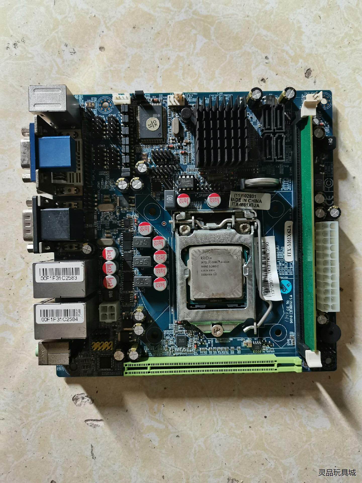 ITX-M61X62A双千兆网口主板，有挡板成色漂亮如图，功议价商品图片