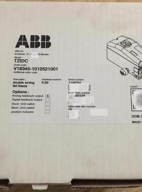 新款原装ABB阀门定位器双作用521001议价商品