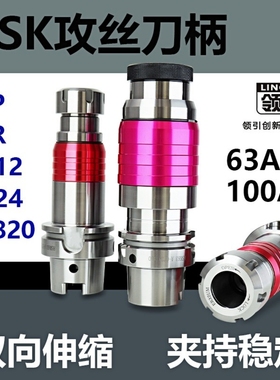 加工中心HSK63AHSK100A柔性浮动伸缩攻丝刀柄TERETPGT12/24TC820