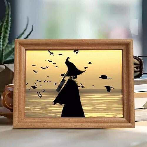 光遇巫师二次元木制相框桌面摆台
