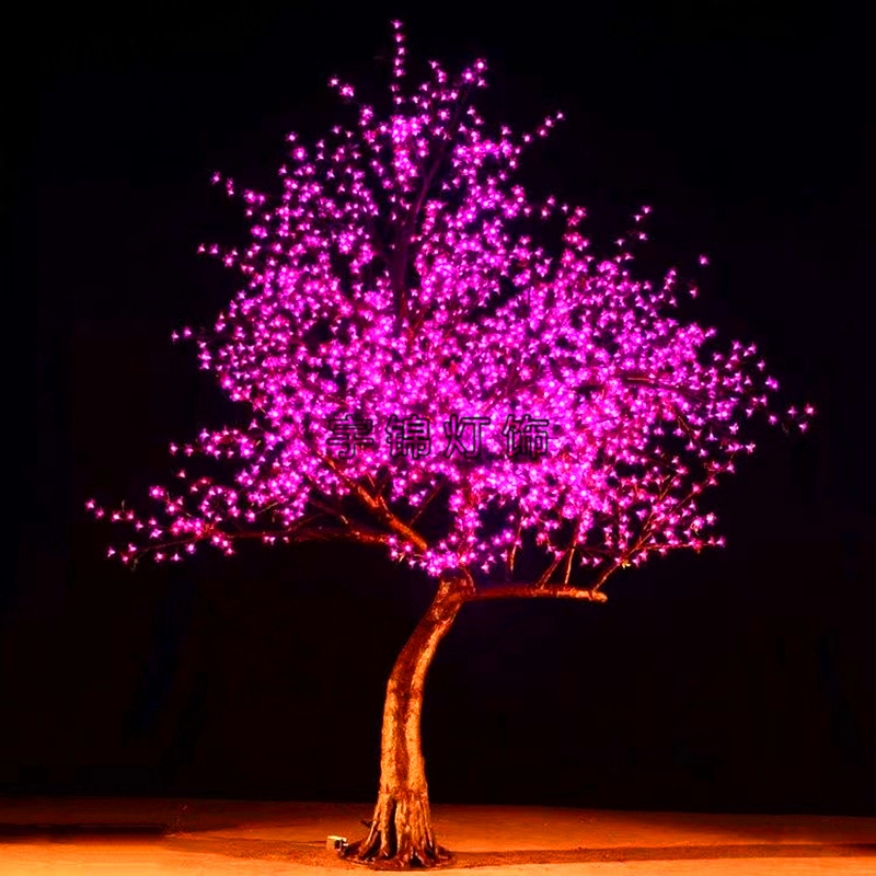 LED发光树灯仿真樱花树灯定制户外庭院花园灯公园景区景观装饰灯