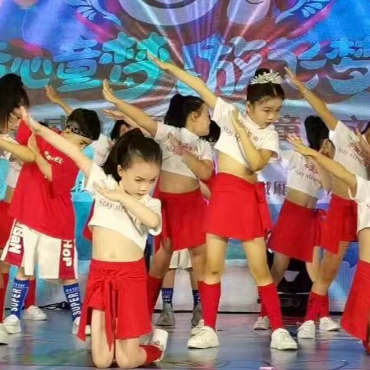 运动表演服中国风男女儿童舞蹈