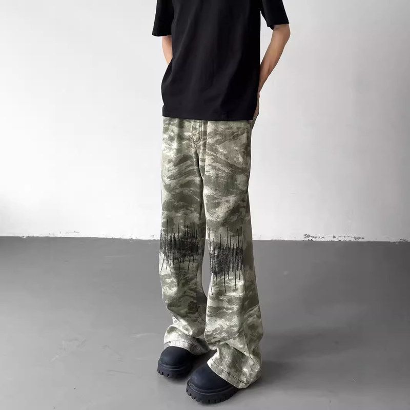 男vibe美式潮牌微喇百搭直筒裤