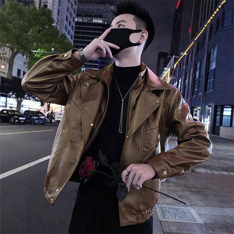 外套皮衣超火2025潮牌高级感秋冬痞帅男士假两件新款皮夹克款男装