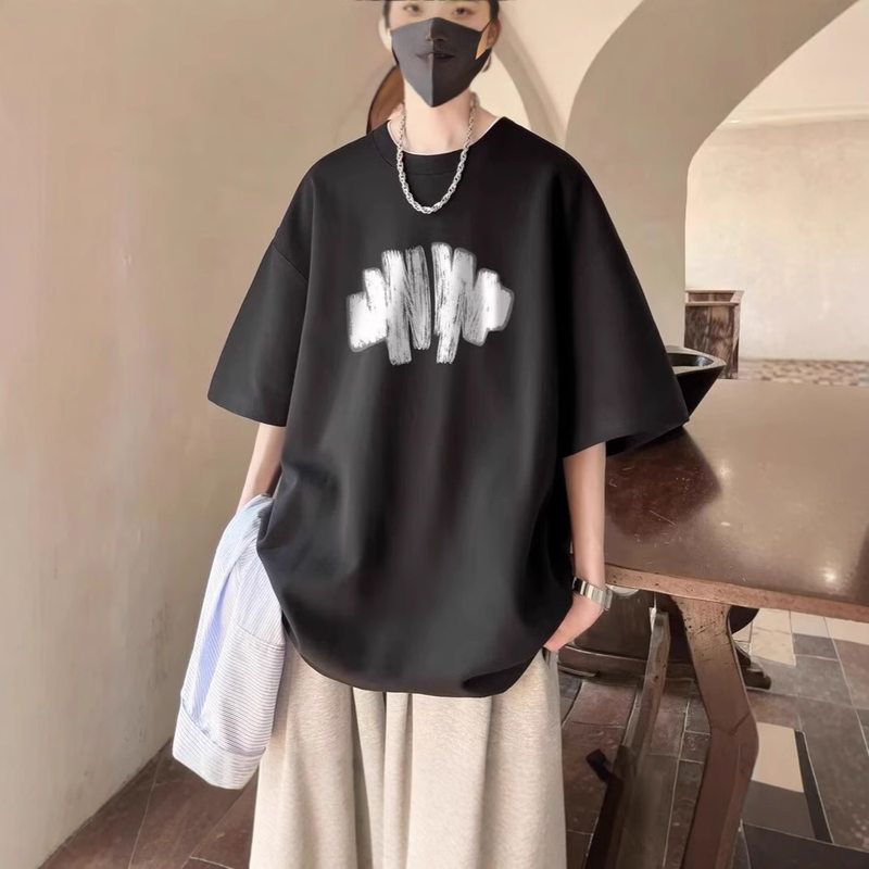 夏季复古男士潮牌涂鸦重磅新款