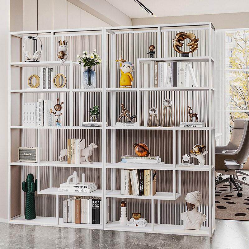 酒店装饰屏风隔断柜免安装入户门玄关长虹玻璃展示架办公室隔断墙