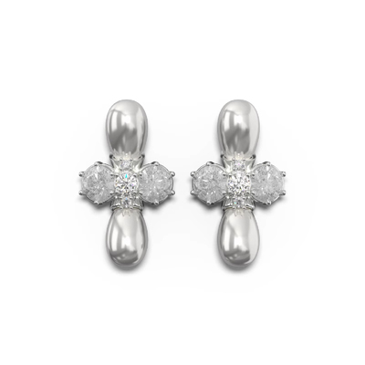 TOGGLER冰花水滴珍珠设计感耳环