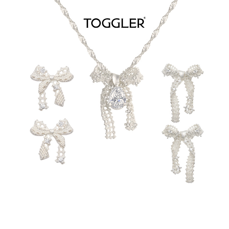 TOGGLER DAILY蕾丝芭蕾系列高级轻奢优雅设计感耳钉送女生礼物