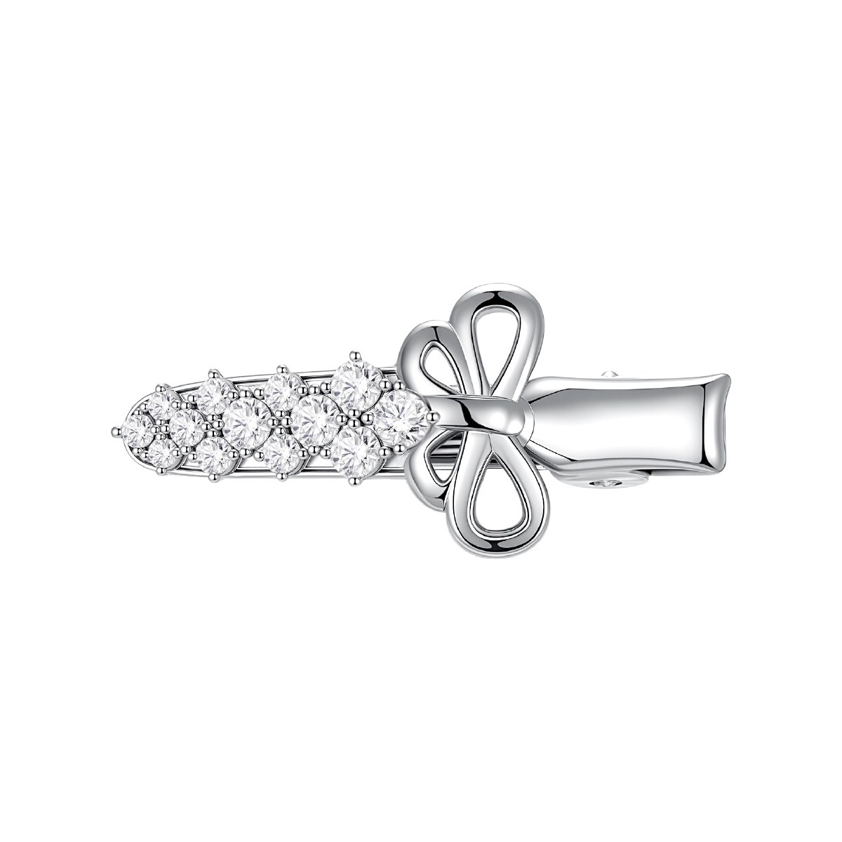 TOGGLER迷你线条蝴蝶结镶钻发夹