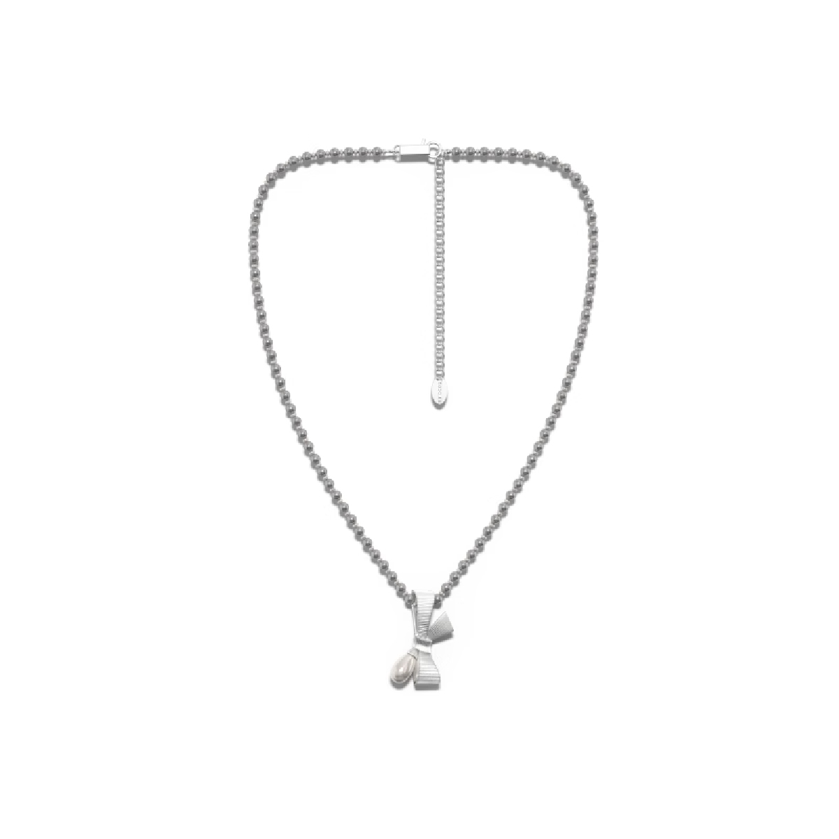 TOGGLER丝带蝴蝶结珍珠镀金项链