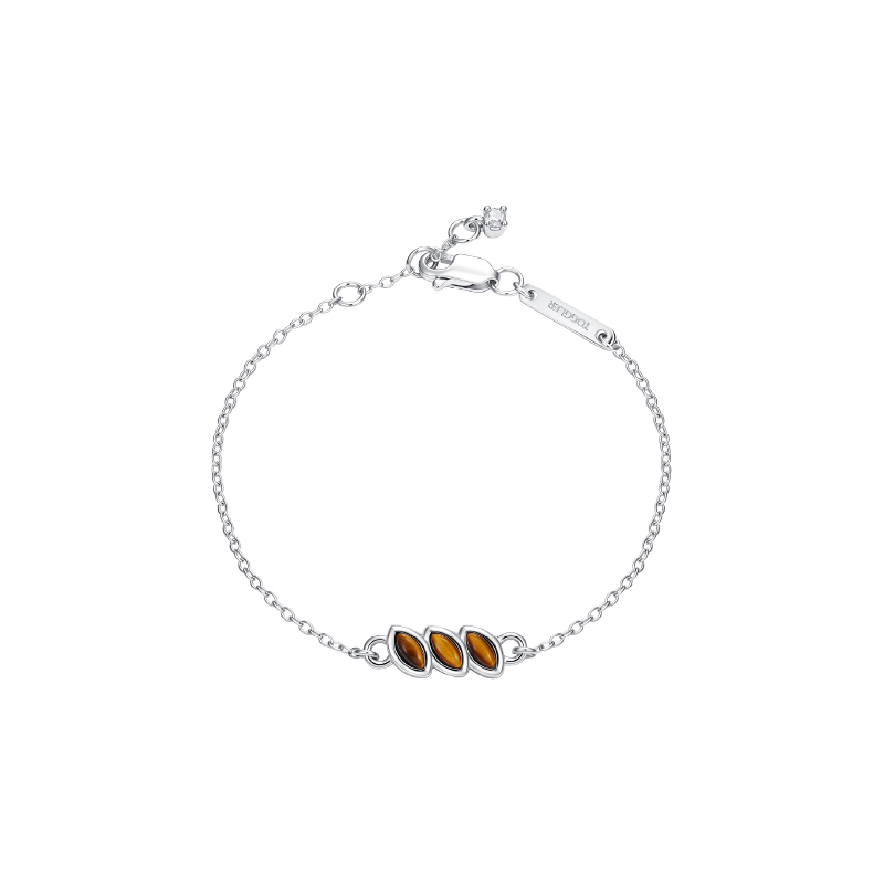 TOGGLER贝壳虎眼石双面银手链