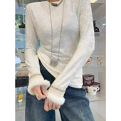 国风提花长袖 2025冬季 轻奢气质加绒上衣小衫 新中式 不含项链