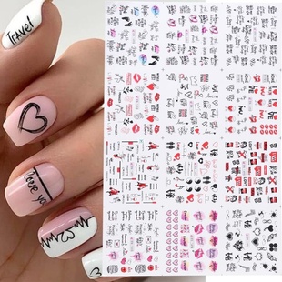 ALove Manicure Letter Flower 极速12pcs Sliders Valentines