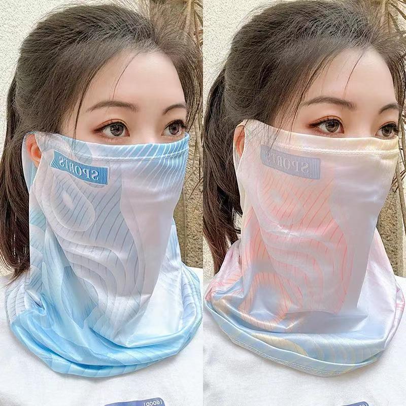 防晒时尚路亚百搭透气骑车保护脖子男女通用防晒冰丝面罩护脸