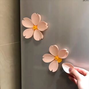磁吸樱花封口夹家用高颜值磁吸贴可爱零食密封夹厨房食物封口神器