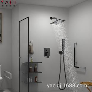 标准螺纹装 厂应家供跨暗境款 北美安装 两YC2008 功能浴室淋浴花 H式