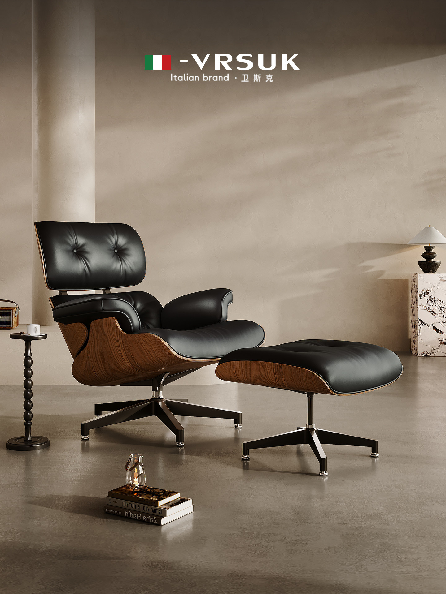 VRSUK伊姆斯躺椅真皮沙发Eames办公书房高级新品休闲椅旋转升降椅