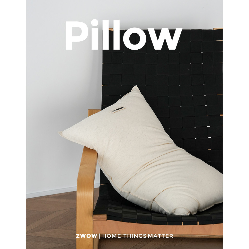 造卧zwow【返璞】柔软细腻棉麻助眠深睡枕抑菌羽丝绒中低枕芯枕头