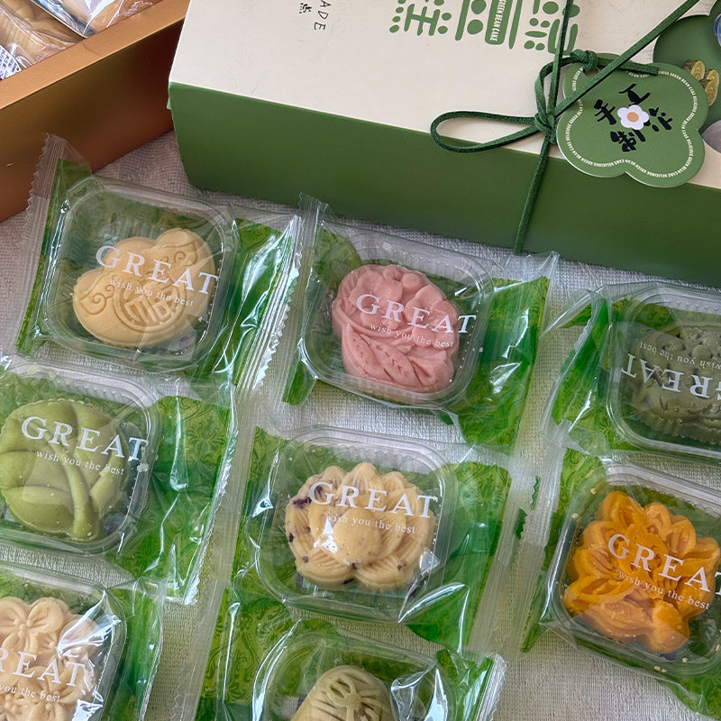 精致8味手工绿豆冰糕伴手礼盒装中式创意手作点心下午茶果子独立