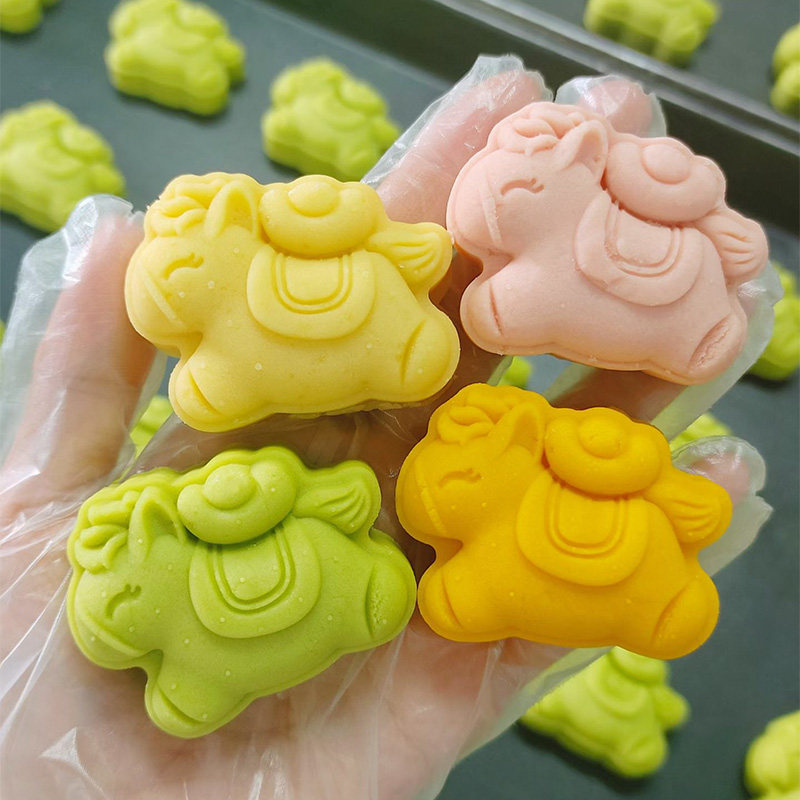 马年新款绿豆冰糕卡通元宝点心新中式茶果子独立装创意甜品伴手礼