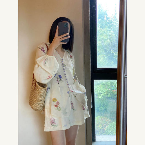 日系松弛感老钱风轻熟衬衫短裤