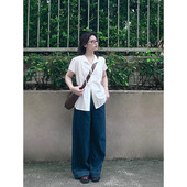 设计感小众别致外搭罩衫 日系松弛感短袖 今年流行爆款 女装 衬衫