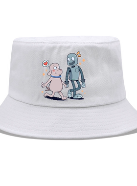 Robot Dreams机器人之梦渔夫帽男女儿童2024新款户外防晒遮阳盆帽