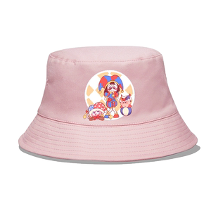 可爱星之卡比联名帕姆尼疯狂神奇数字马戏团周边户外盆帽渔夫帽子