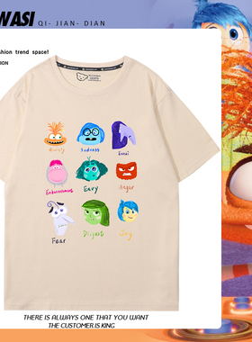 头脑特工队2T恤电影动画周边短袖男女2025新款夏季纯棉宽松T恤衫