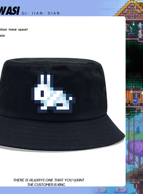 Terraria泰拉瑞亚游戏周边像素风渔夫帽男女儿童青少年百搭盆帽子