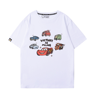 赛车总动员闪电麦昆周边短袖男女儿童夏季纯棉百搭T恤衣服
