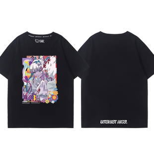 Steam游戏周边主播女孩重度依赖短袖T恤cos糖糖超天酱二次元衣服