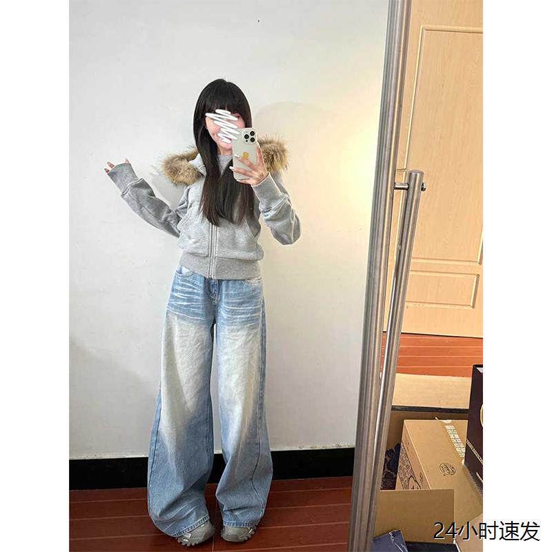 Queen大码美式复古折痕水