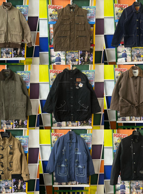 vintage古着工装外套美式日系90s复古阿美咔叽男女哈灵顿夹克JKK3