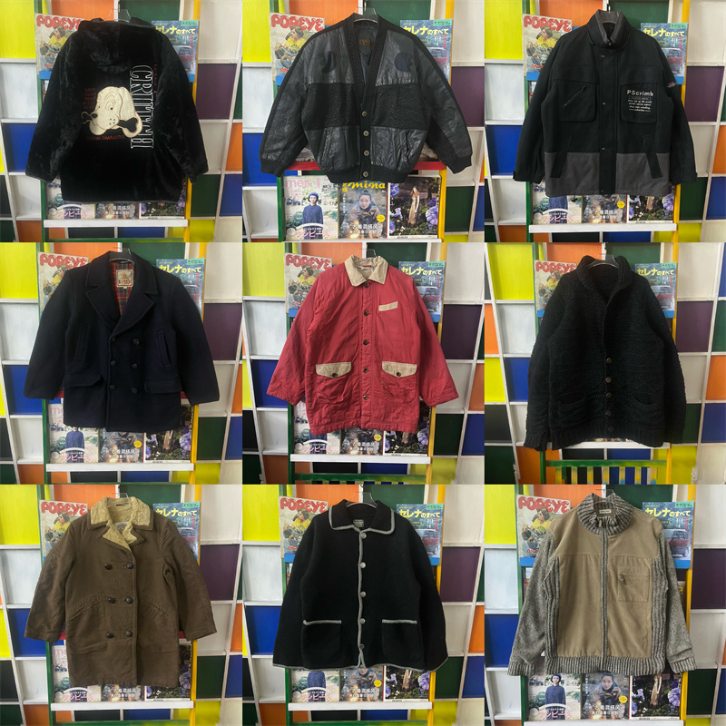 vintage古着厚外套港风日系90s复古阿美咔叽男女工装哈灵顿夹克G1