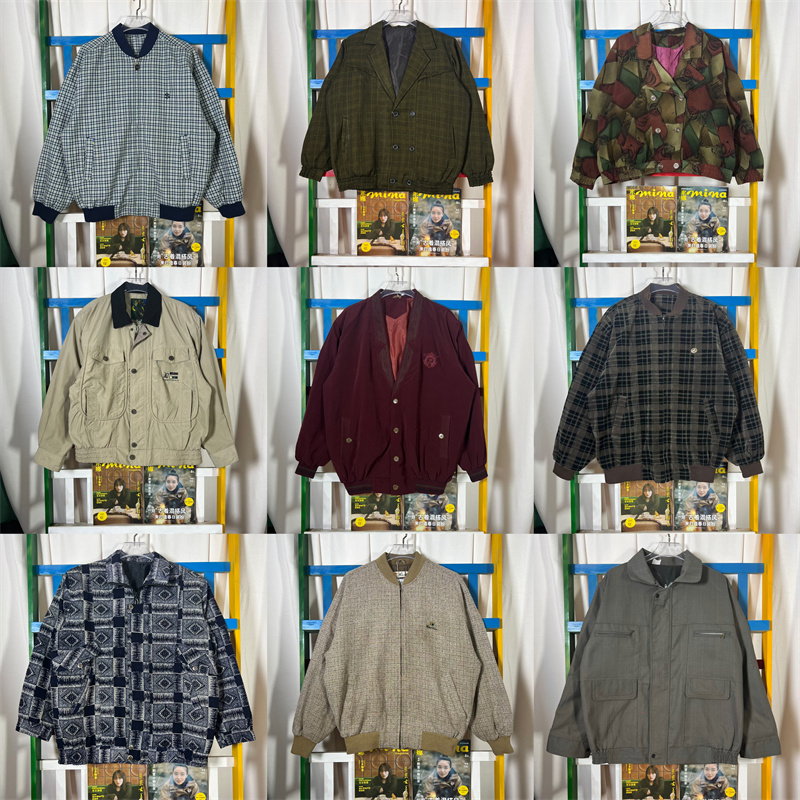 vintage翻领秋冬棒球服外套行政