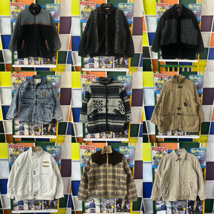 vintage古着外套复古时代做旧阿美咔叽男女工装哈灵顿夹克ZG22