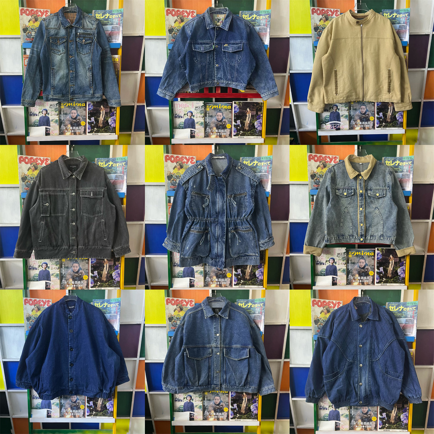 vintage古着牛仔外套做旧复古男女长袖工装夹克港风90s年代N6,男装,牛仔外套,淘宝优惠券,粉丝福利购,淘宝优惠卷