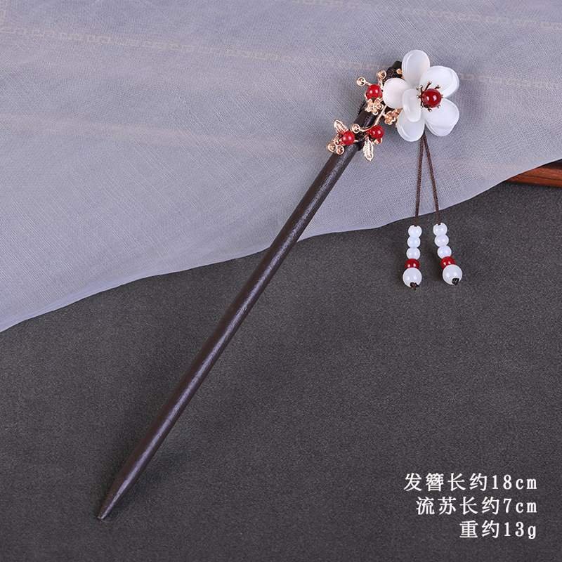 古典盘发发簪女发饰 流苏步摇发钗汉服头饰 簪子挽发古装l配饰
