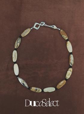 DUCO图画石项链锁骨链