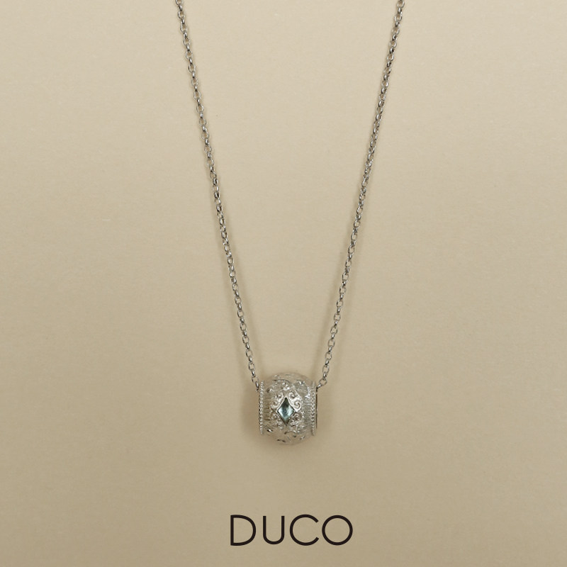 DUCO 许愿罐罐系列转运珠项链简约气质款吊坠复古百搭款锁骨链
