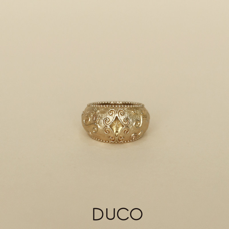 【王晓晨同款】DUCO 许愿罐罐系列花卉纹理戒指奢华高级气质指环