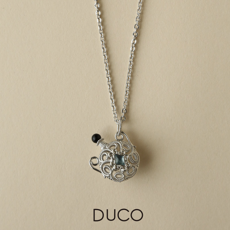 DUCO 小瓶子系列镂空小瓶子吊坠项链优雅简约颈链国风新时尚首饰