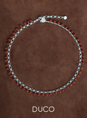 Amorflora系列红碧玉圆珠项链高级感气质时尚925银百搭【新品】