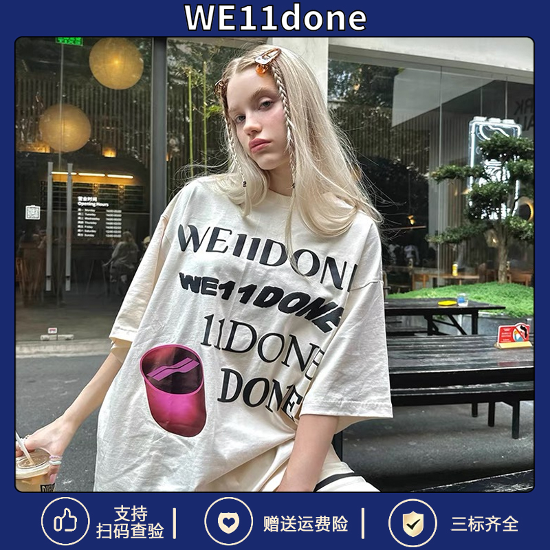 We11done圆领T恤弹幕LOGO