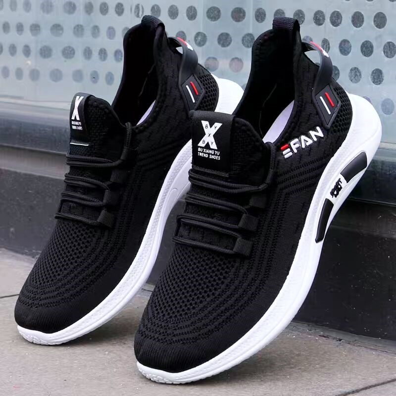 MESH SHOES MENS SHOES NEW SLIP-ON TIDE SHOES WHITE BREATHABLE MESH SMALL WHITE SHOES MENS SNEAKERS VERSATILE CASUAL SHOES