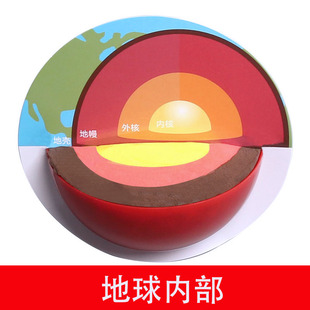 地球内部 结构地心地核手工地理教具器材包diy科学实验地壳模型