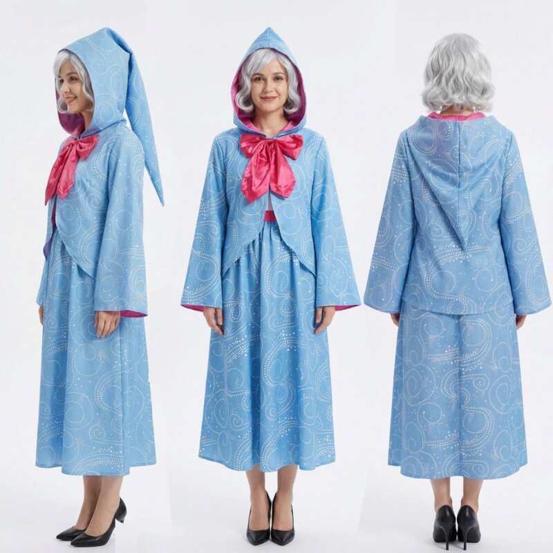 万圣节灰姑娘仙女教母同款cos服成人童话主题扮演舞台话剧表演服